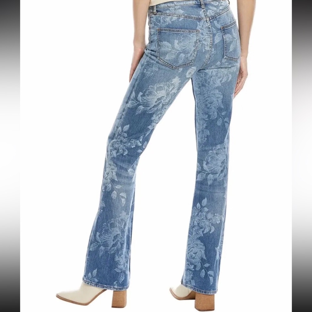 Johnny Was Rialto Floral Wide Leg Jeans size 28